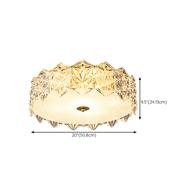 Nordic Glass Ceiling Light Creative Flush Mount Ceiling Light Fixture for Bedroom