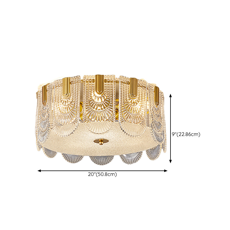 Nordic Glass Ceiling Light Creative Flush Mount Ceiling Light Fixture for Bedroom