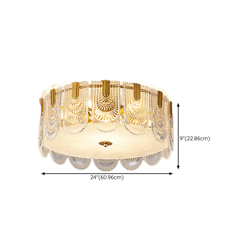 Nordic Glass Ceiling Light Creative Flush Mount Ceiling Light Fixture for Bedroom
