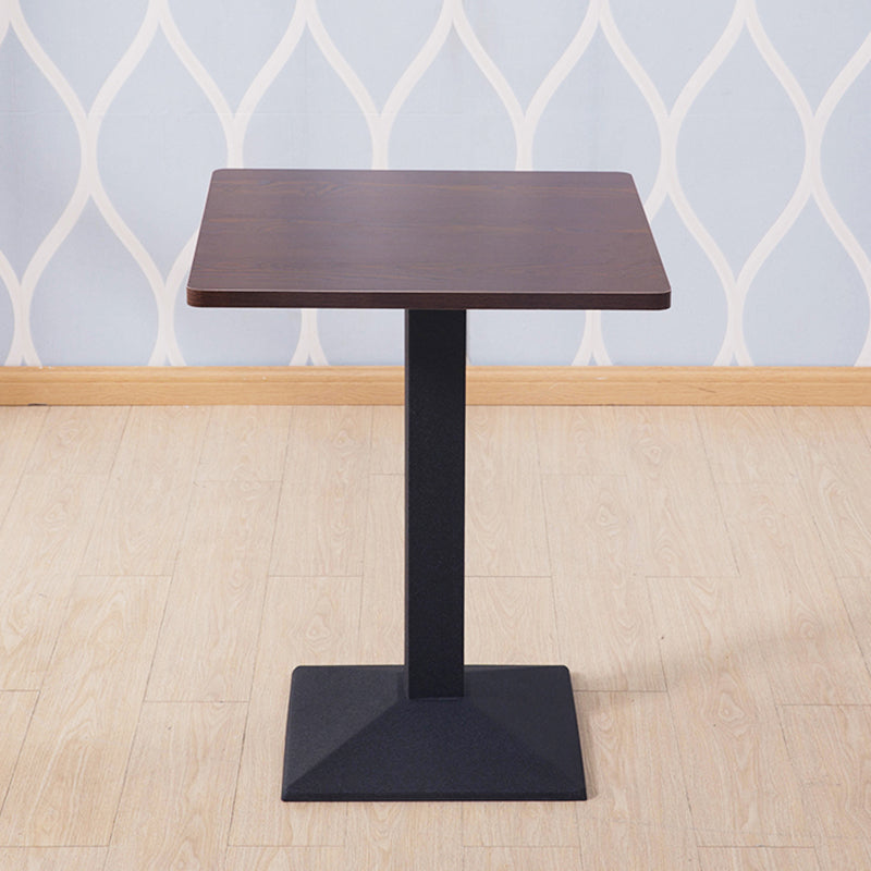 Modern Wooden Top Dining Table for 2 Person with Metal Pedestal Base