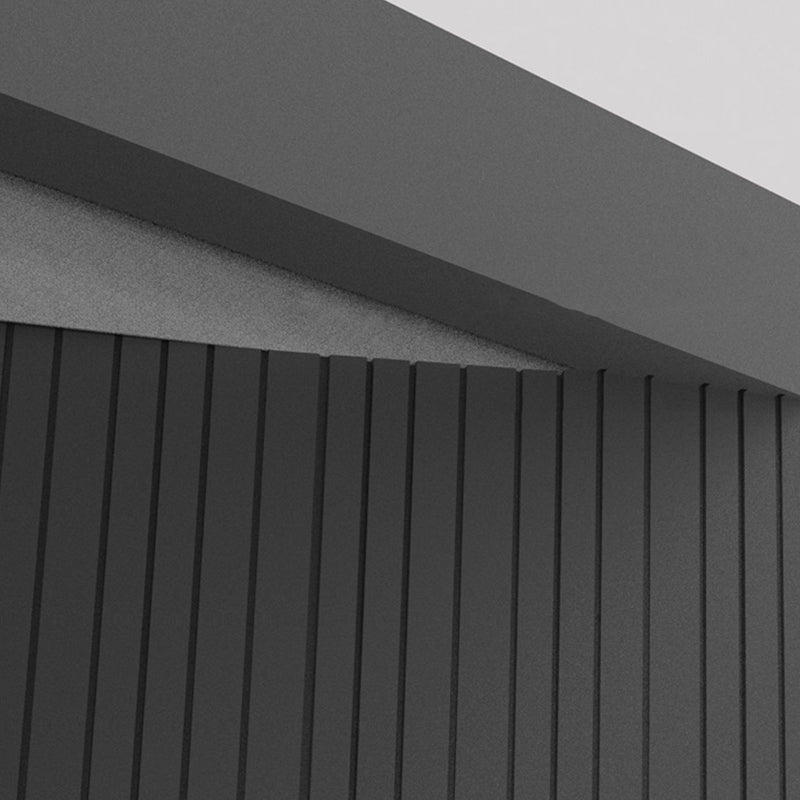 Contemporary Metal Square Shape Outdoor Waterproof Light with Acrylic Shade in Black