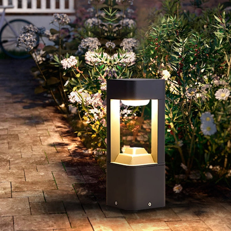Contemporary Square Shape Outdoor Waterproof Light with Acrylic Shade