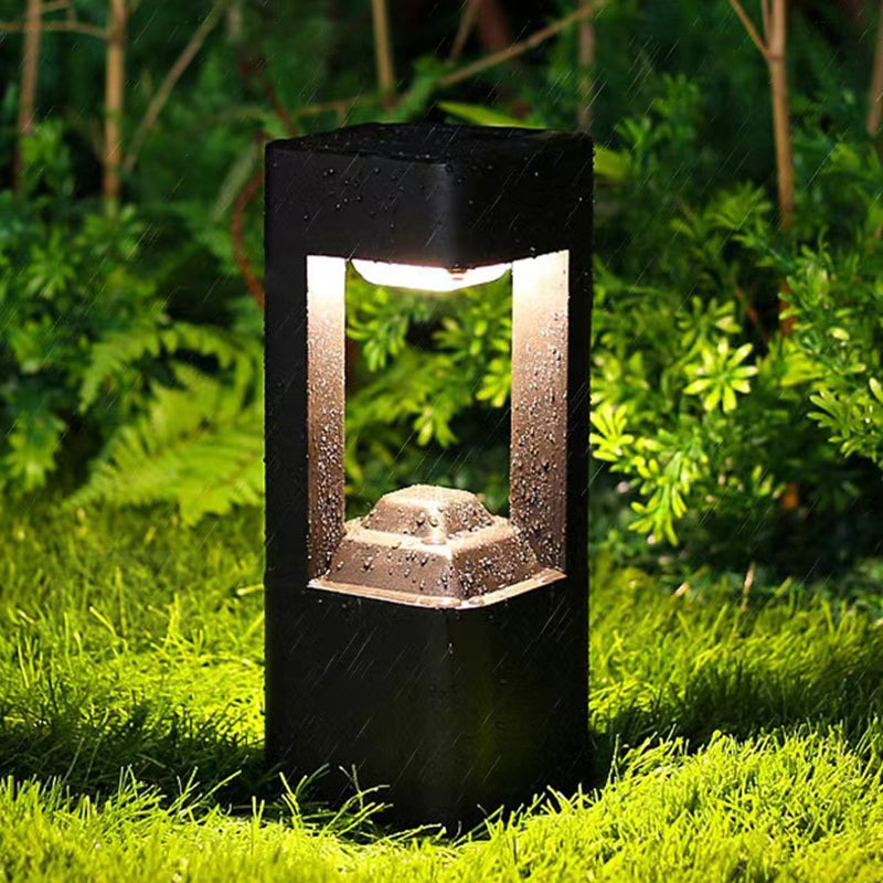 Contemporary Square Shape Outdoor Waterproof Light with Acrylic Shade