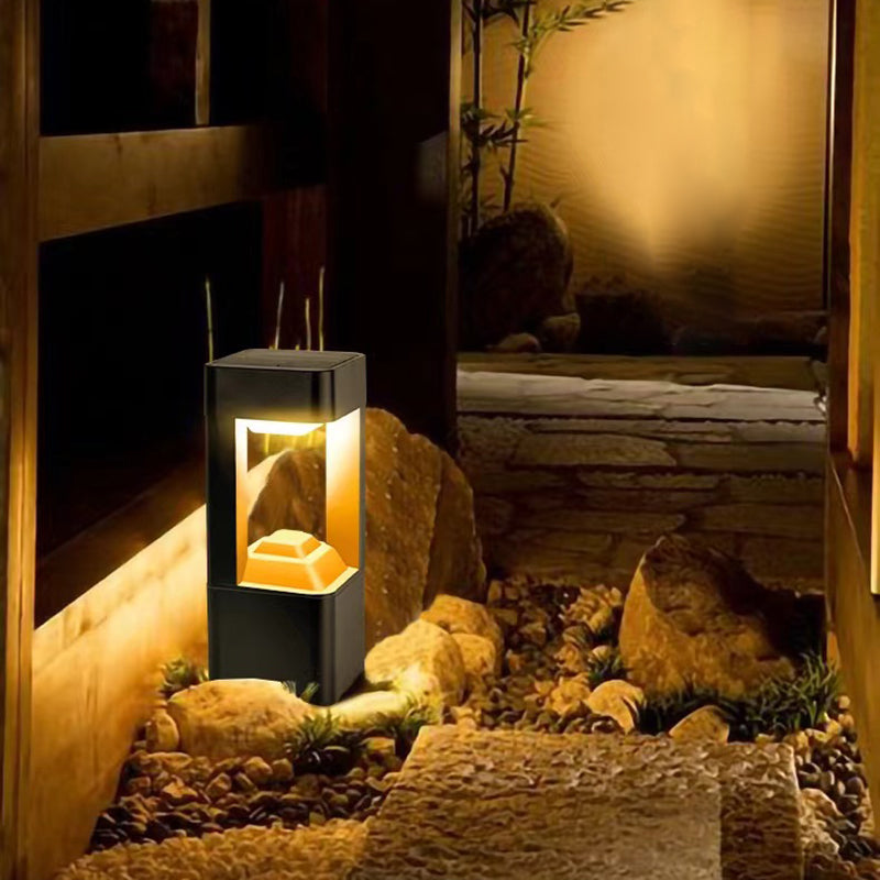 Contemporary Square Shape Outdoor Waterproof Light with Acrylic Shade
