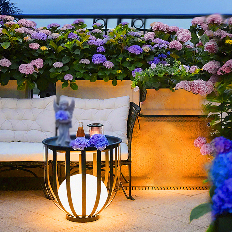 Metal Contemporary Pergola Shape Outdoor Waterproof Light with Plastic Shade