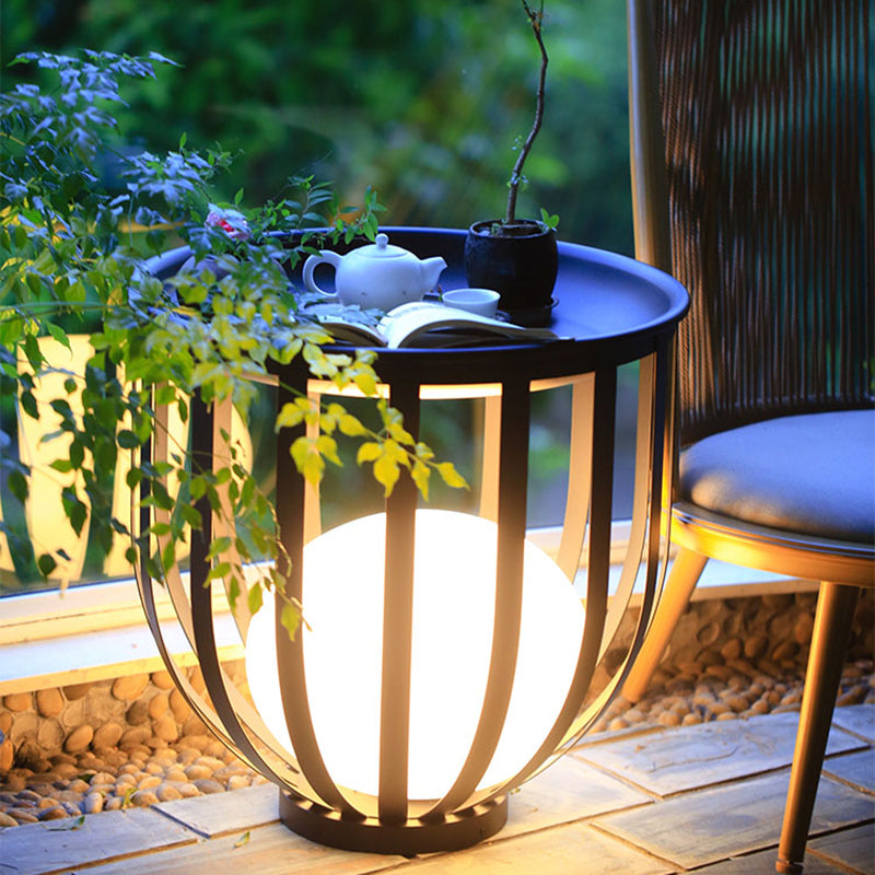 Metal Contemporary Pergola Shape Outdoor Waterproof Light with Plastic Shade
