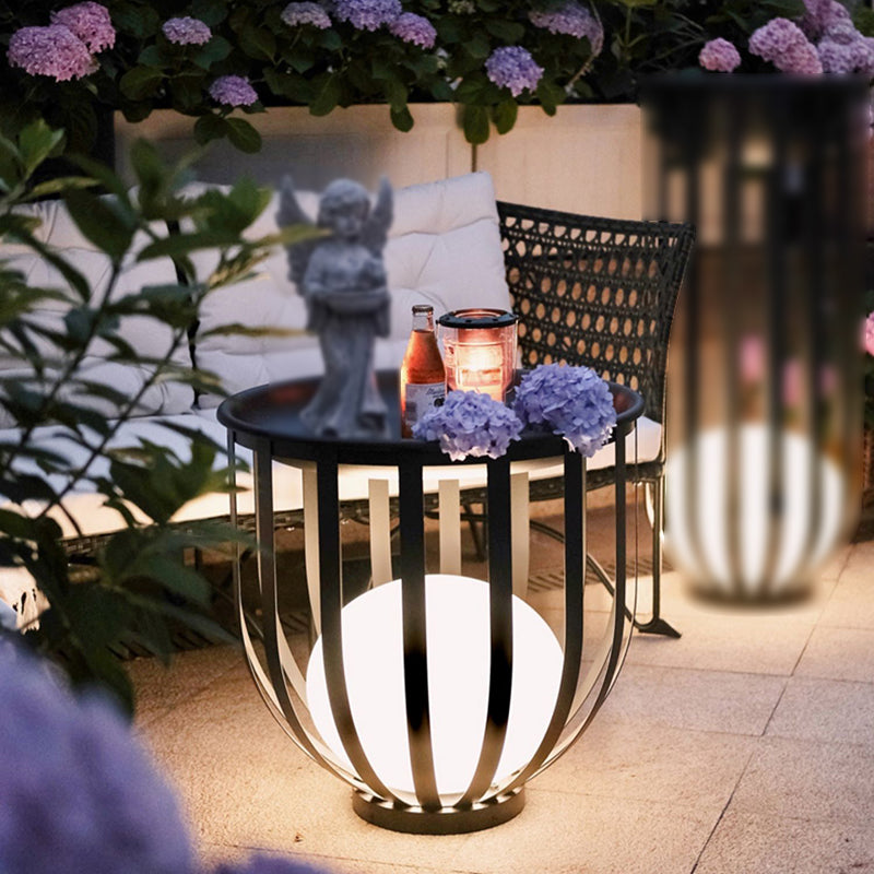 Metal Contemporary Pergola Shape Outdoor Waterproof Light with Plastic Shade