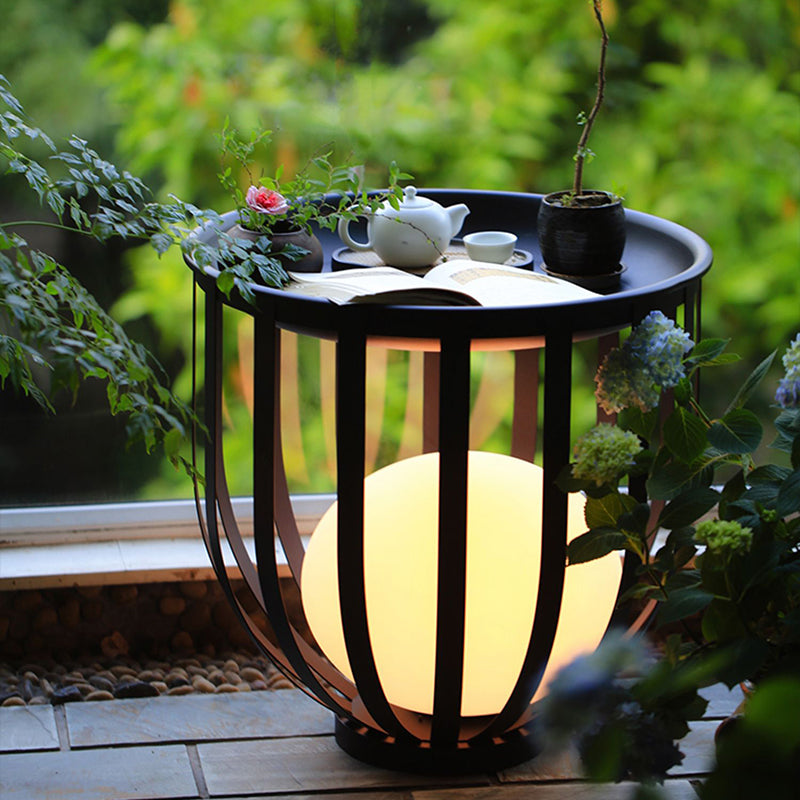 Metal Contemporary Pergola Shape Outdoor Waterproof Light with Plastic Shade