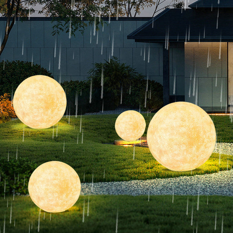 Modern Waterproof Outdoor Light Ball Shape with Resin Shade for Outdoor