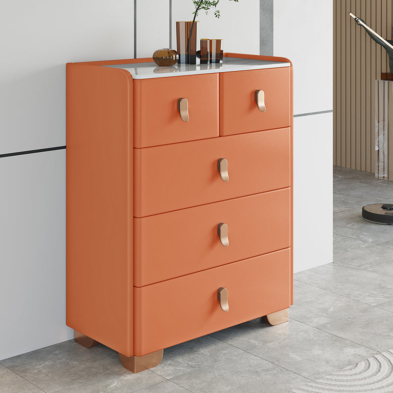 Solid Wood Classic Glam Storage Chest Stone Dresser with 4/5/6/7/8 Drawers