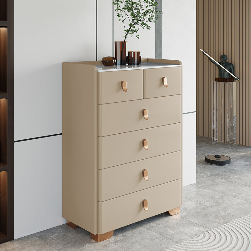 Solid Wood Classic Glam Storage Chest Stone Dresser with 4/5/6/7/8 Drawers