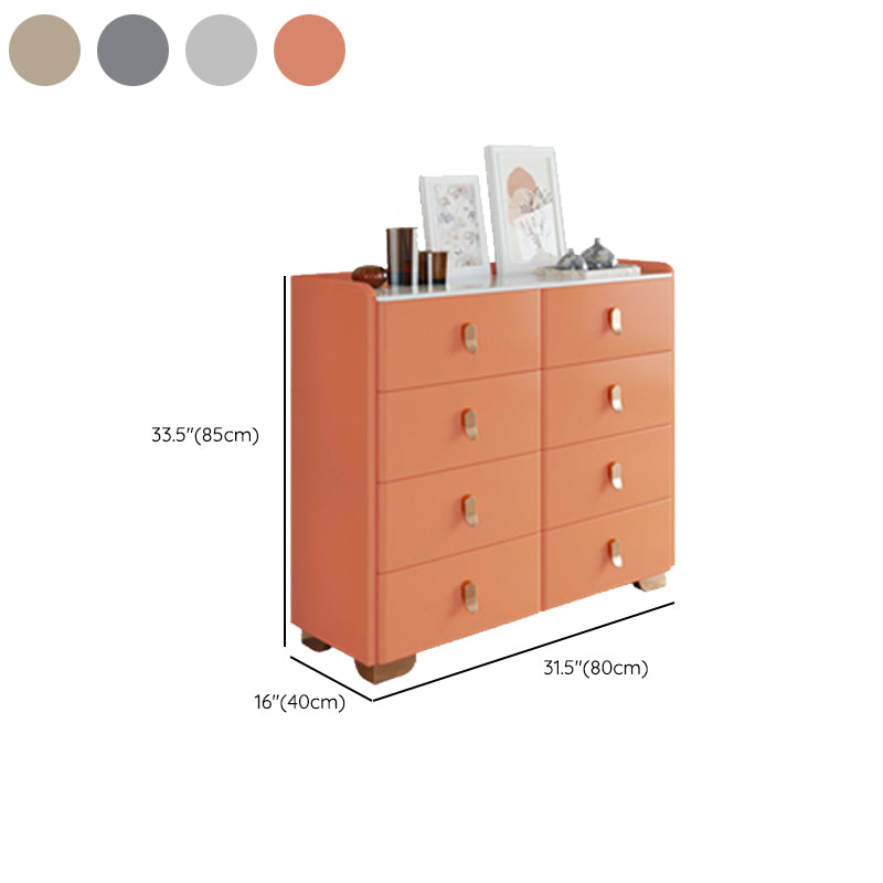 Solid Wood Classic Glam Storage Chest Stone Dresser with 4/5/6/7/8 Drawers