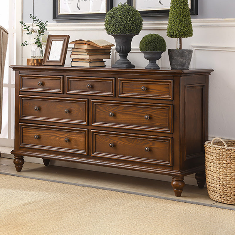 Solid Wood Traditional Storage Chest Dresser with 3/4/5/6/7/8/9/10 Drawers