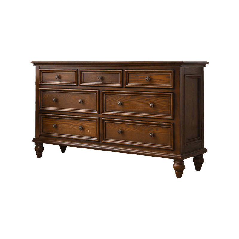 Solid Wood Traditional Storage Chest Dresser with 3/4/5/6/7/8/9/10 Drawers