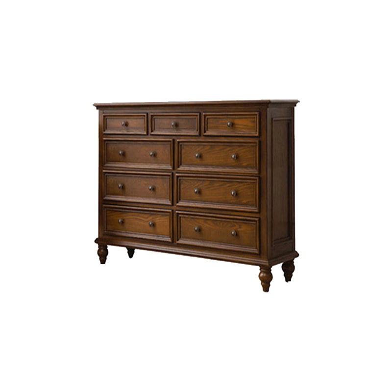 Solid Wood Traditional Storage Chest Dresser with 3/4/5/6/7/8/9/10 Drawers