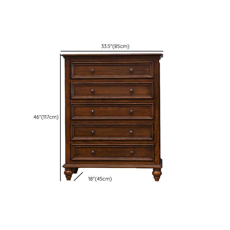 Solid Wood Traditional Storage Chest Dresser with 3/4/5/6/7/8/9/10 Drawers