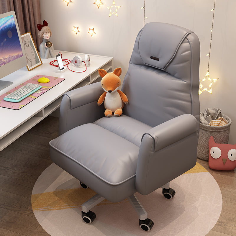 Modern Office Chair Adjustable Seat Height No Distressing Slide Chair with Wheels