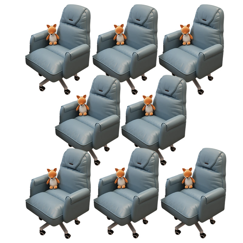 Modern Office Chair Adjustable Seat Height No Distressing Slide Chair with Wheels