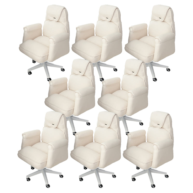 Modern Office Chair Adjustable Seat Height No Distressing Slide Chair with Wheels