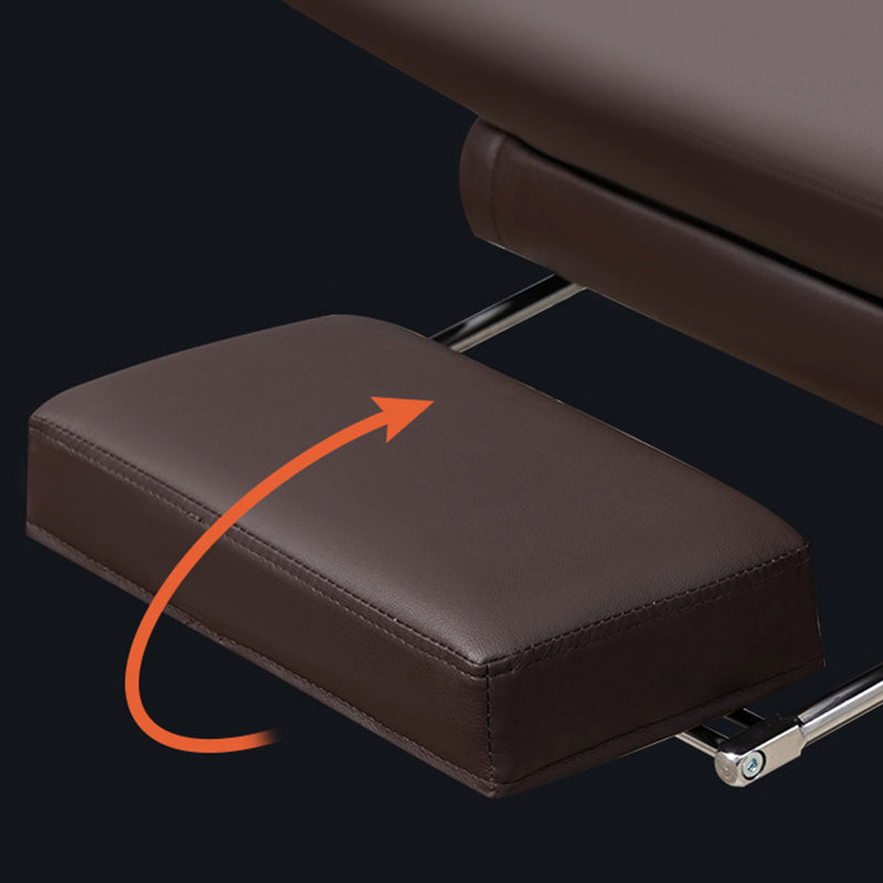 Modern Armless Office Chair No Wheels Leather No Distressing Ergonomic Chair
