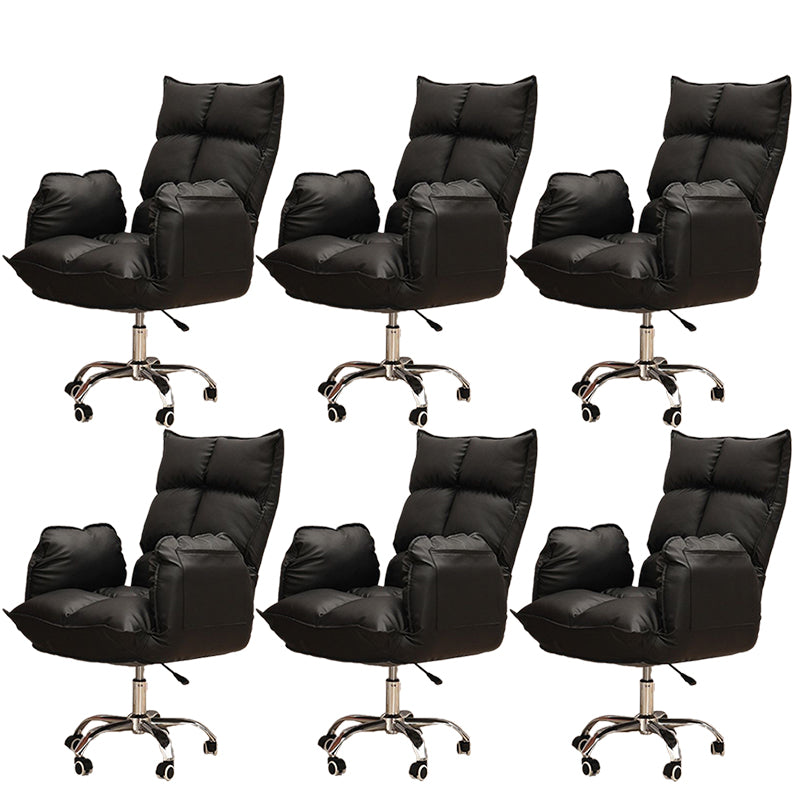 Modern Desk Chair Slide Adjustable Seat Height Office Chair with Wheels