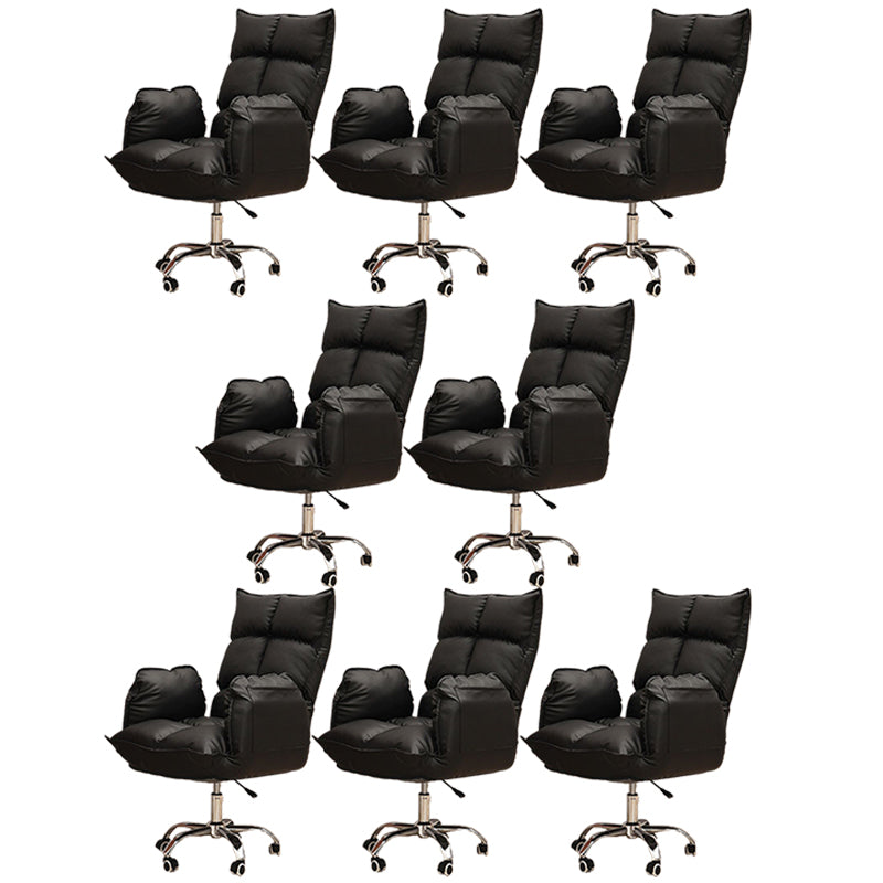 Modern Desk Chair Slide Adjustable Seat Height Office Chair with Wheels