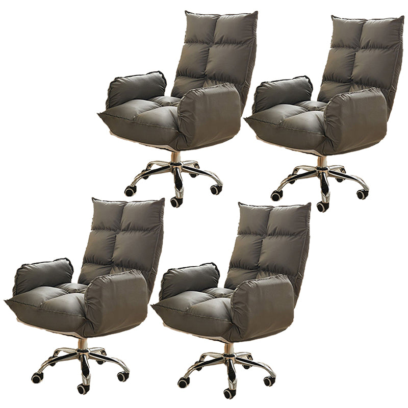 Modern Desk Chair Slide Adjustable Seat Height Office Chair with Wheels