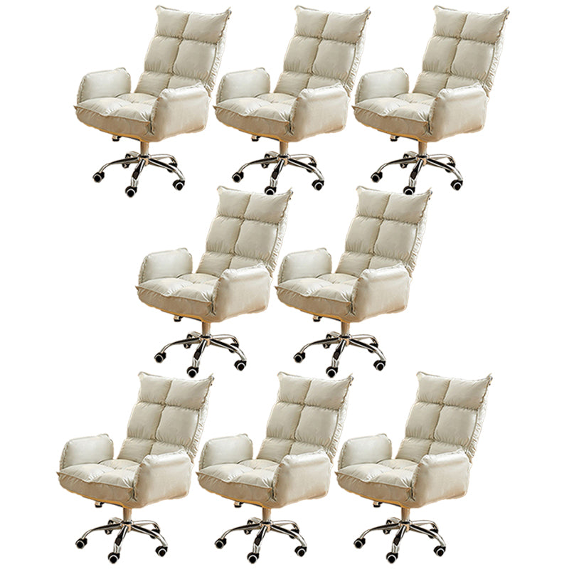 Modern Desk Chair Slide Adjustable Seat Height Office Chair with Wheels