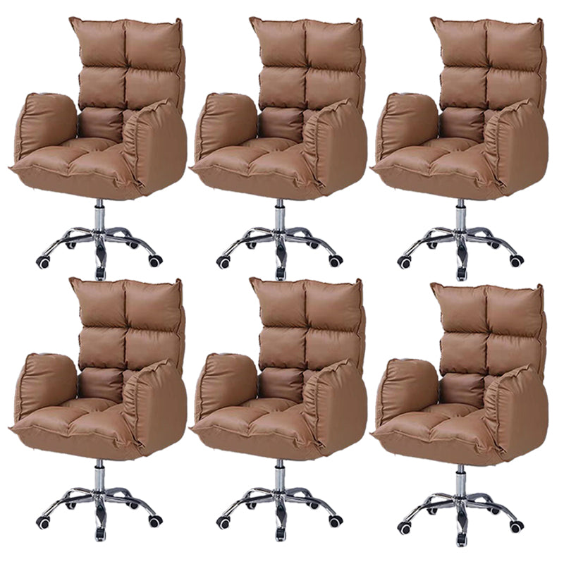 Modern Desk Chair Slide Adjustable Seat Height Office Chair with Wheels