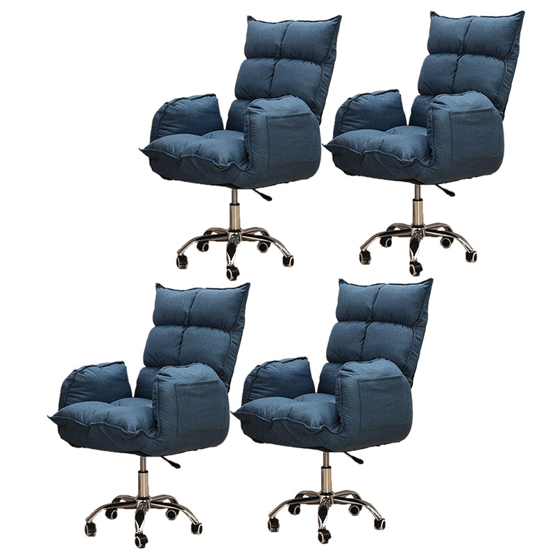 Modern Desk Chair Slide Adjustable Seat Height Office Chair with Wheels