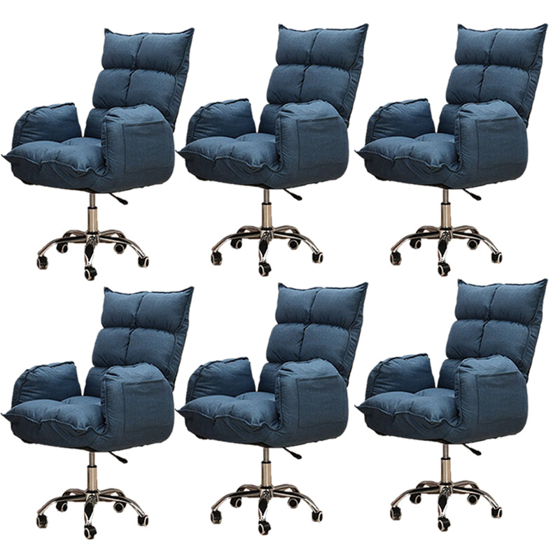 Modern Desk Chair Slide Adjustable Seat Height Office Chair with Wheels