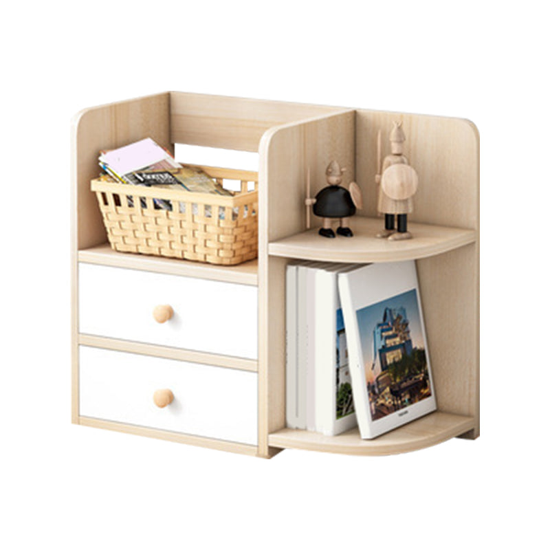 Closed Back Bookshelf Engineered Wood Contemporary Bookcase with Shelves