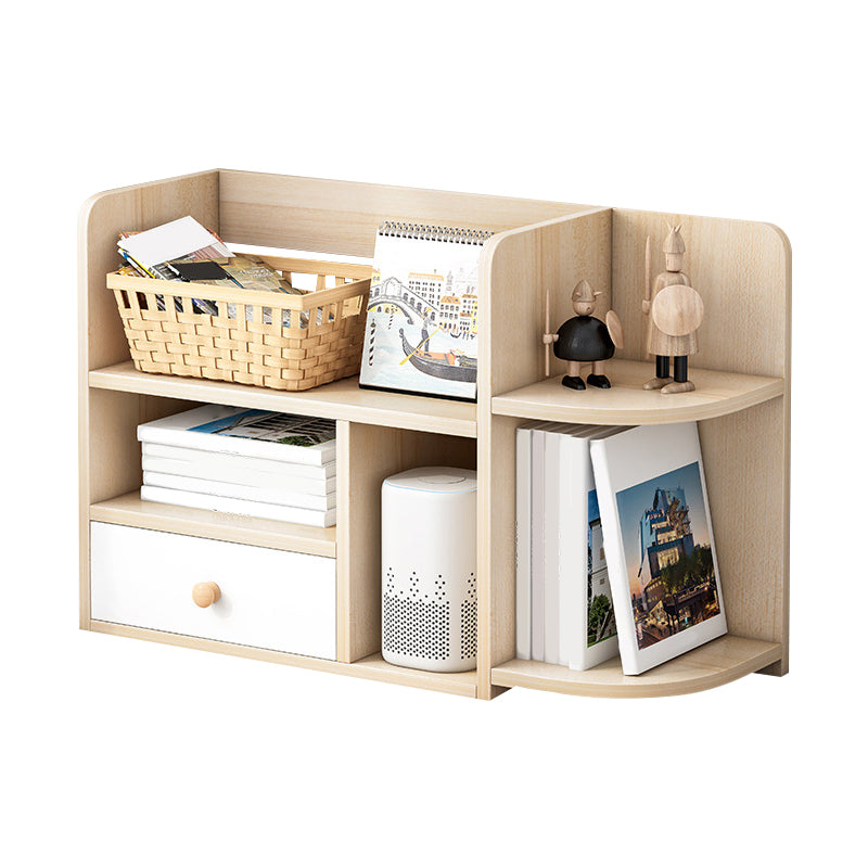 Closed Back Bookshelf Engineered Wood Contemporary Bookcase with Shelves