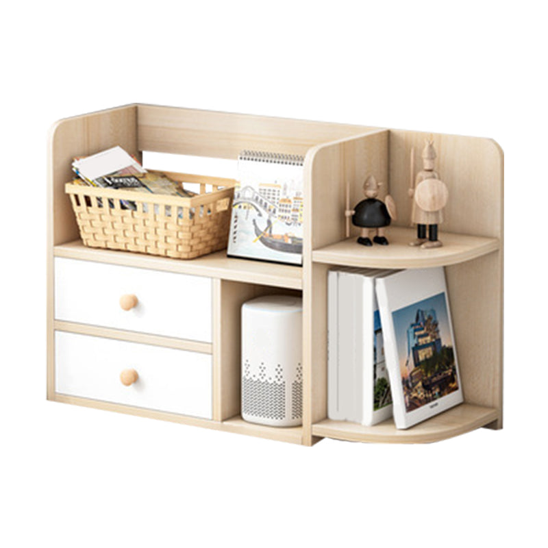 Closed Back Bookshelf Engineered Wood Contemporary Bookcase with Shelves