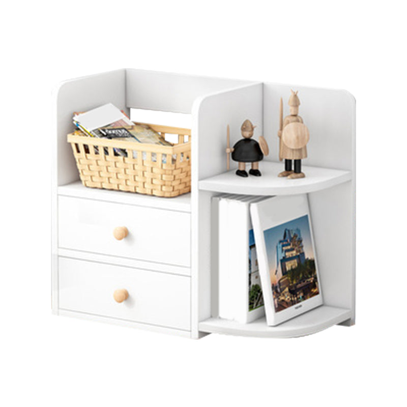 Closed Back Bookshelf Engineered Wood Contemporary Bookcase with Shelves