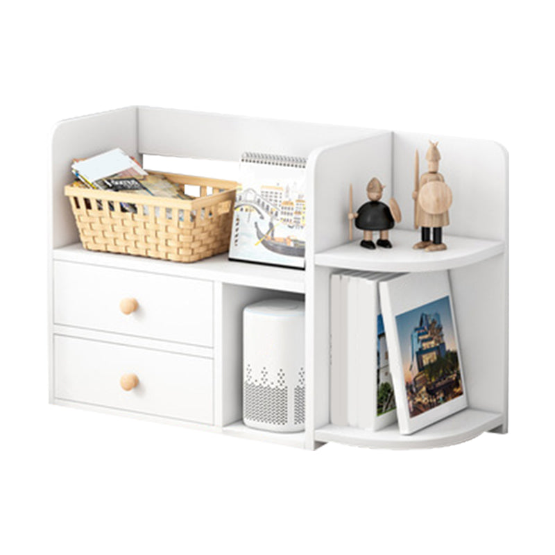 Closed Back Bookshelf Engineered Wood Contemporary Bookcase with Shelves