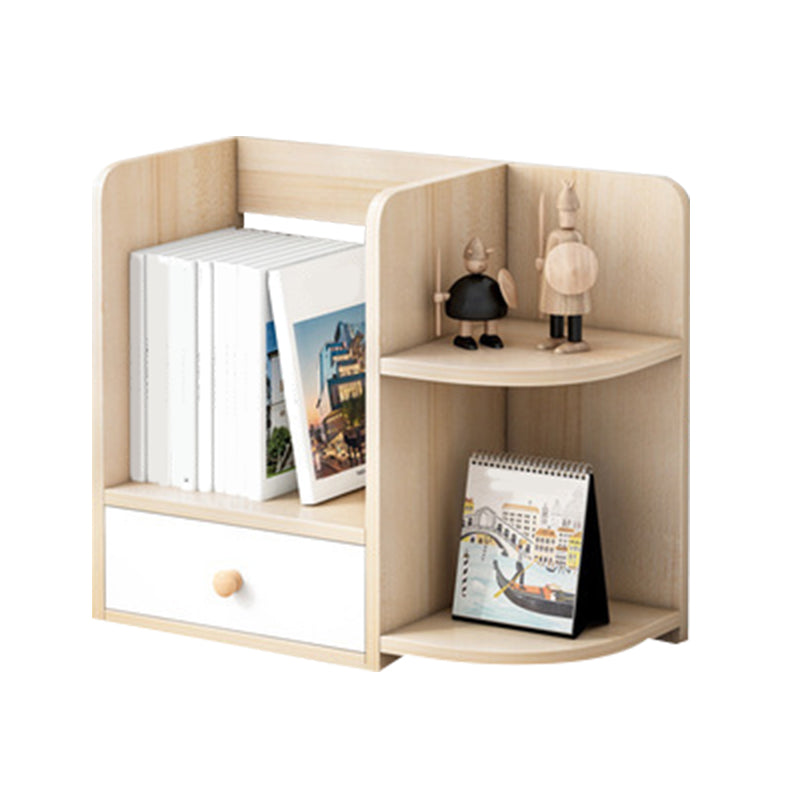 Closed Back Bookshelf Engineered Wood Contemporary Bookcase with Shelves