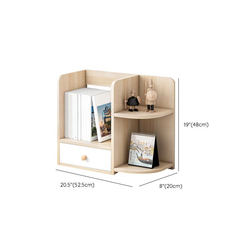 Closed Back Bookshelf Engineered Wood Contemporary Bookcase with Shelves