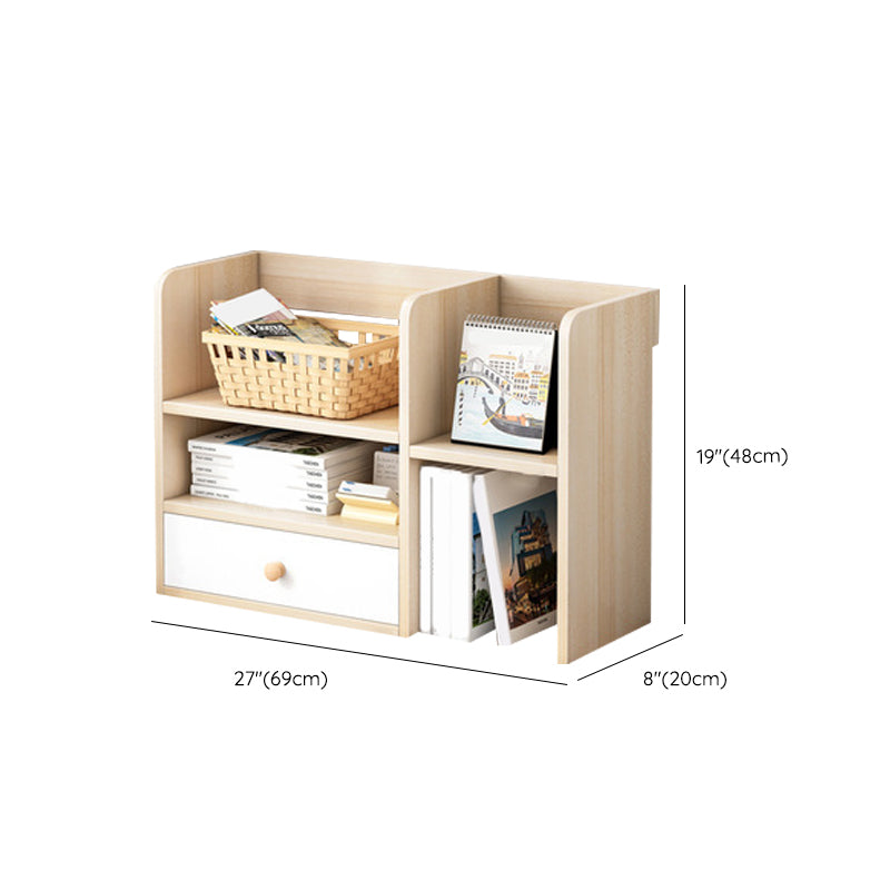 Closed Back Bookshelf Engineered Wood Contemporary Bookcase with Shelves