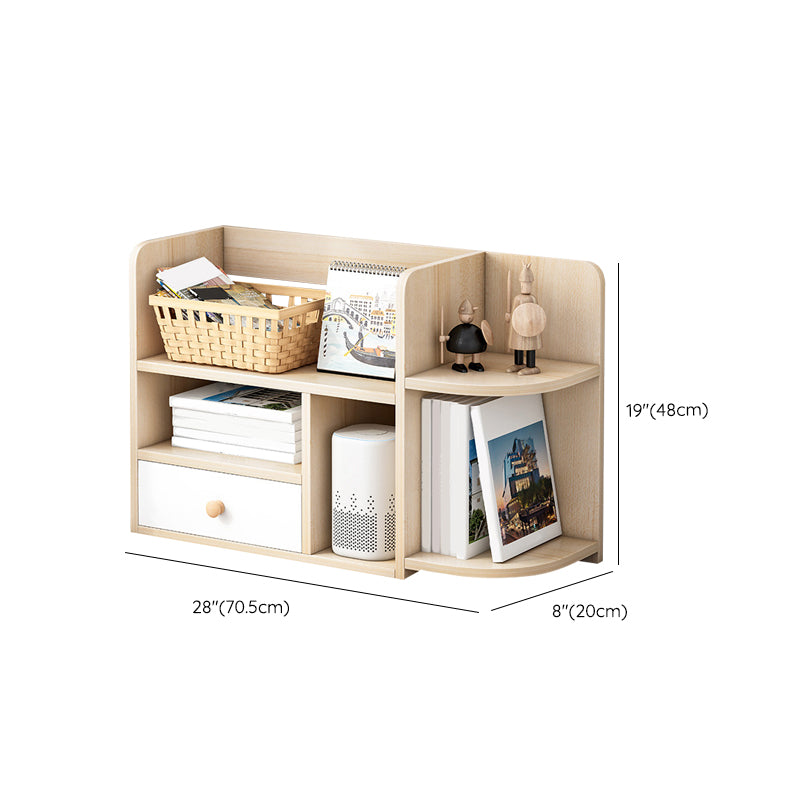 Closed Back Bookshelf Engineered Wood Contemporary Bookcase with Shelves