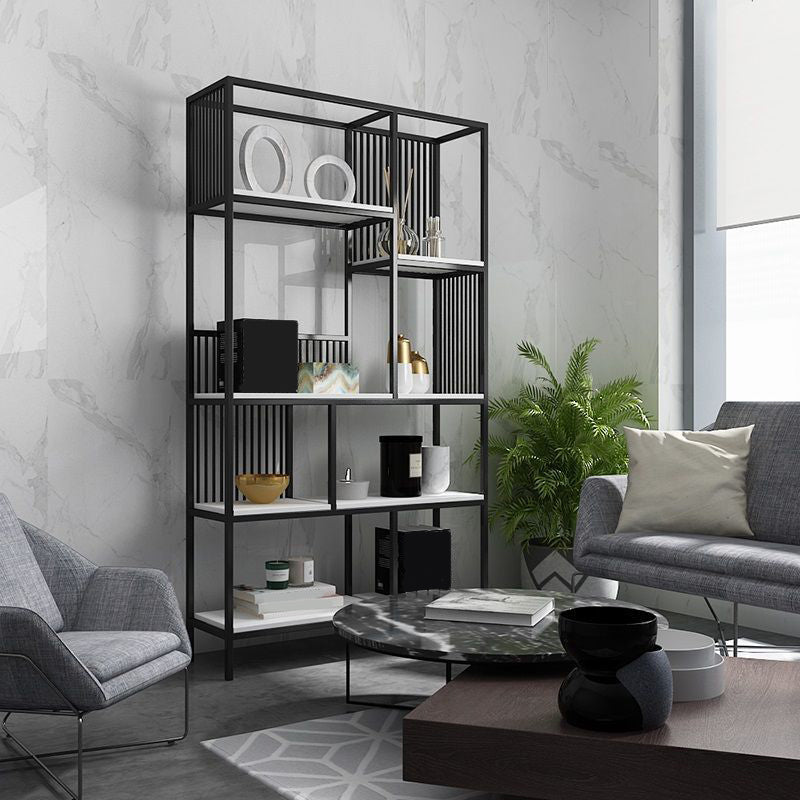 Glam Shelf Bookcase Metal Open Back Bookshelf for Home Office