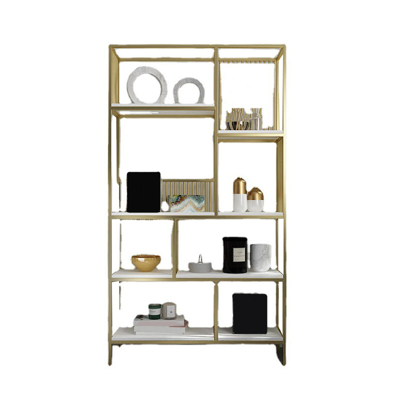 Glam Shelf Bookcase Metal Open Back Bookshelf for Home Office