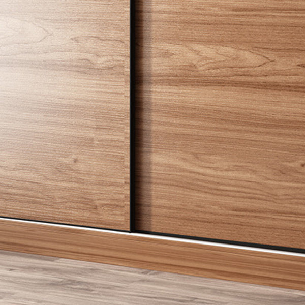 Bedroom Wooden Storage Cabinet Traditional Sliding Doors Wardrobe Armoire