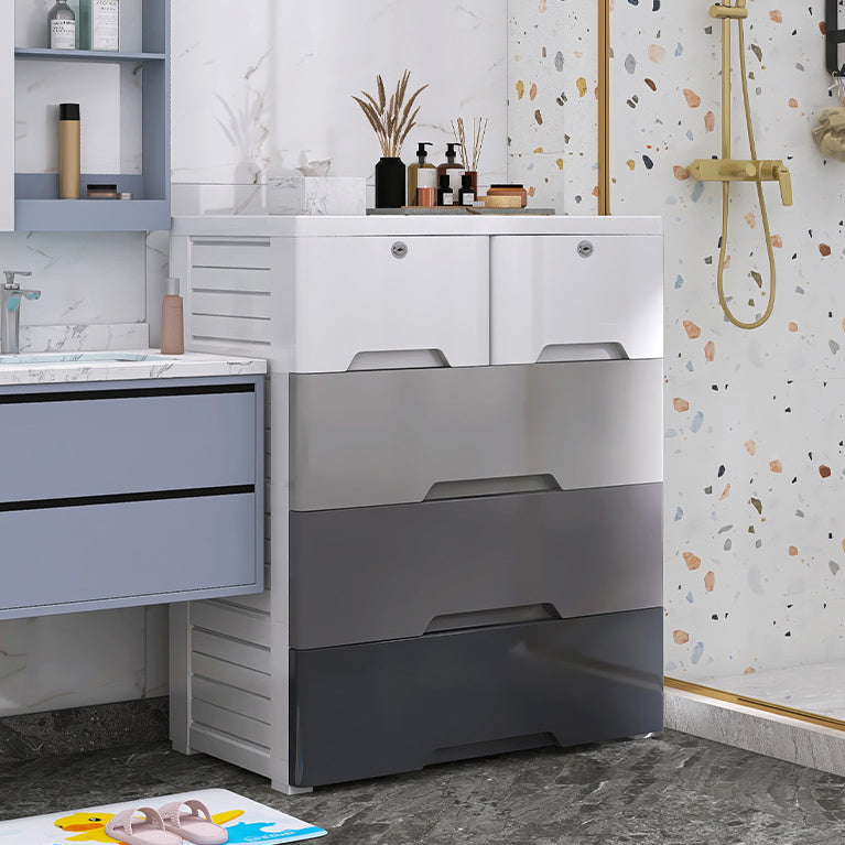 Contemporary Bedroom Wardrobe Plastic Drawers Storage Armoire