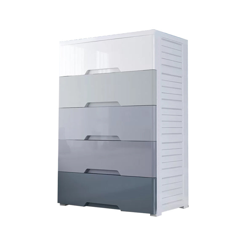 Contemporary Bedroom Wardrobe Plastic Drawers Storage Armoire