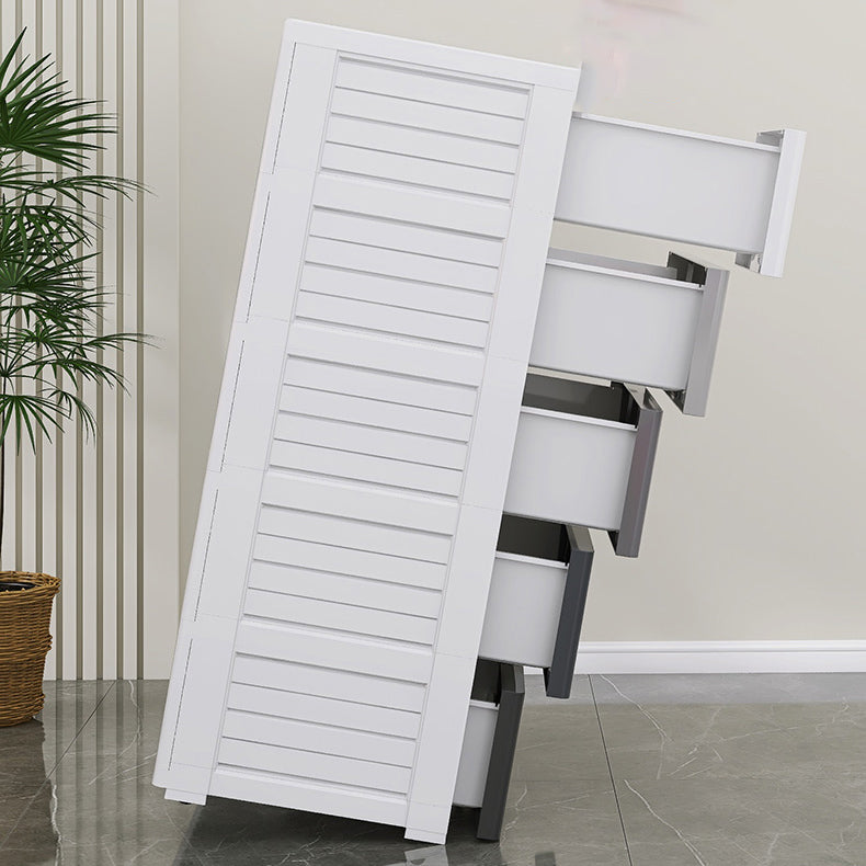 Contemporary Bedroom Wardrobe Plastic Drawers Storage Armoire