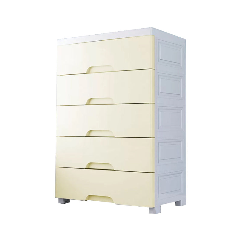 Contemporary Bedroom Wardrobe Plastic Drawers Storage Armoire