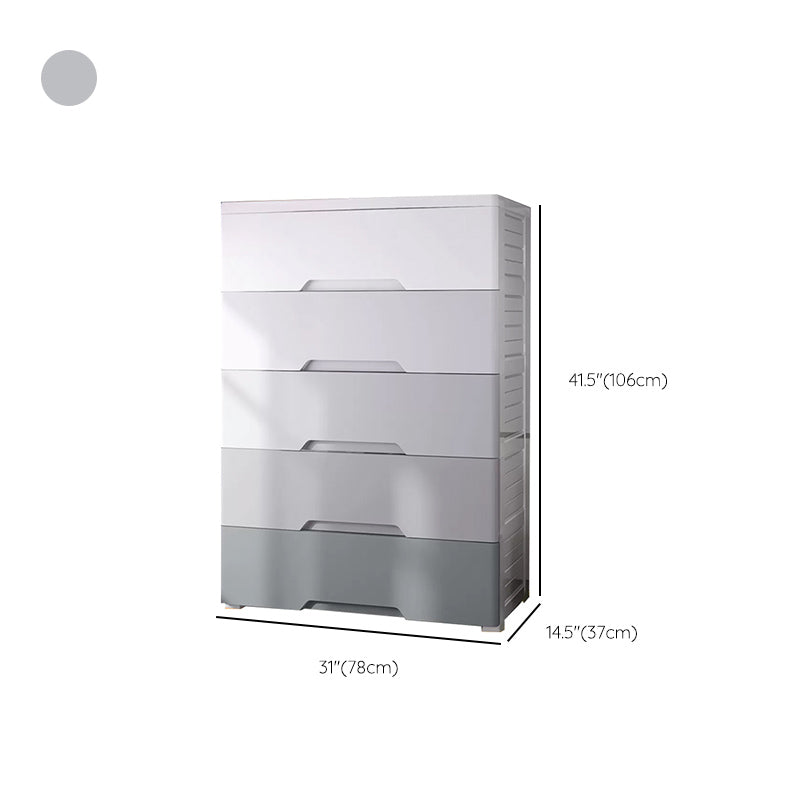 Contemporary Bedroom Wardrobe Plastic Drawers Storage Armoire
