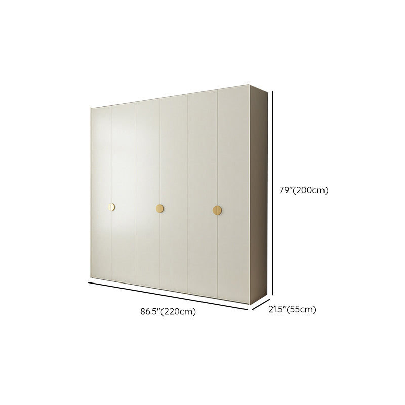 Engineered Wood Wardrobe Cabinet Modern Wardrobe Closet with Shelves for Home