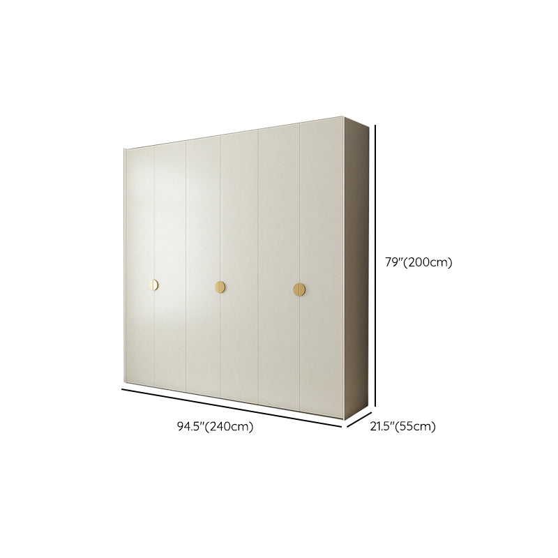 Engineered Wood Wardrobe Cabinet Modern Wardrobe Closet with Shelves for Home